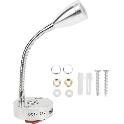 OEM Leselampe Für Wohnmobile, Flexibler Hals, 3 Farben, 12–24 V, 3 W, Usb-aufladbar, Universell, Für Yachten Und Boote, Silber OEM Leselampe Für Wohnmobile, Flexibler Hals, 3 Farben, 12–24 V, 3 W, Usb-aufladbar, Universell, Für Yachten Und Boote, Silber