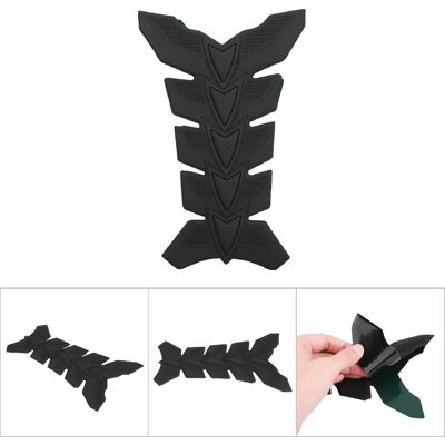 HEAT Schwarzer 3d-gel-tankaufkleber, Fischgrätenschutz, Motorradaufkleber, Kratzfeste Zierleiste, Universell Zugänglich HEAT Schwarzer 3d-gel-tankaufkleber, Fischgrätenschutz, Motorradaufkleber, Kratzfeste Zierleiste, Universell Zugänglich