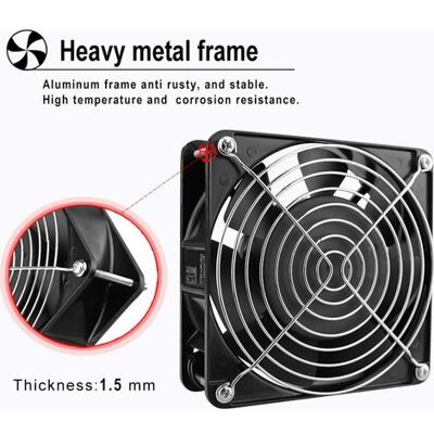 OEM Axialventilator Für Kaminbox, Einsetzbar, Hochtemperaturbeständig, Metallflügel, Leise, Universell, 120 X 120 X 38 Mm OEM Axialventilator Für Kaminbox, Einsetzbar, Hochtemperaturbeständig, Metallflügel, Leise, Universell, 120 X 120 X 38 Mm