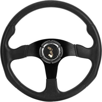 HEAT 350 Mm/14 Zoll Rennwagen-sportlenkrad, Tiefes Lenkradbett, 6-loch-befestigung, Universell, Modifiziertes Zubehör, Schwarz HEAT 350 Mm/14 Zoll Rennwagen-sportlenkrad, Tiefes Lenkradbett, 6-loch-befestigung, Universell, Modifiziertes Zubehör, Schwarz