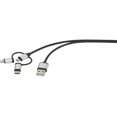 Renkforce Apple 3-in-1 USB Kabel - Kompatibel mit iPad/iPhone/iPod Renkforce Apple 3-in-1 USB Kabel - Kompatibel mit iPad/iPhone/iPod