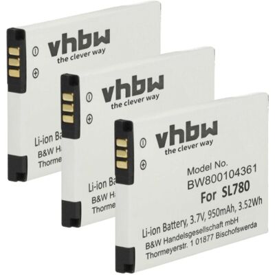 Vhbw - 3x Akku Kompatibel Mit Siemens Gigaset Sl800h Pro, Sl78, Sl750h Pro, Sl750h, Sl750 Schnurlos Festnetz Telefon (950 Mah, 3,7 V, Li-ion) Vhbw - 3x Akku Kompatibel Mit Siemens Gigaset Sl800h Pro, Sl78, Sl750h Pro, Sl750h, Sl750 Schnurlos Festnetz Telefon (950 Mah, 3,7 V, Li-ion)