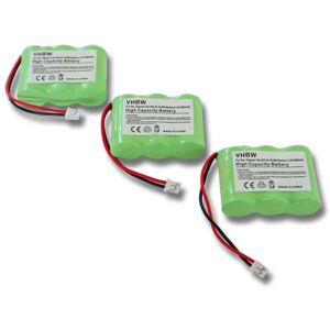 3x Akku 600mAh (3.6V) kompatibel mit schnurlos Festnetz Telefon Siemens Gigaset 100, 200, A1, A100, T11 Ersatz für C39453-Z5-C193, HSC22, u.a.. - Vhbw