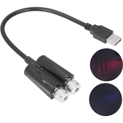 HEAT Usb-ambientebeleuchtung Fürs Auto, Roter Und Blauer Projektor, Verstellbares, Flexibles Led-licht, Plug & Play, Sprachsteuerung, Keine Installation Erforderlich HEAT Usb-ambientebeleuchtung Fürs Auto, Roter Und Blauer Projektor, Verstellbares, Flexibles Led-licht, Plug & Play, Sprachsteuerung, Keine Installation Erforderlich