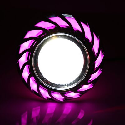 HEAT Motorrad-led-scheinwerfer-projektor, Einzellinse, Halo-effekt, Angel Eye, Demon Spot, Pink HEAT Motorrad-led-scheinwerfer-projektor, Einzellinse, Halo-effekt, Angel Eye, Demon Spot, Pink