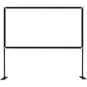 VEVOR Projektion Leinwand mit Stand 254 cm (100') Tragbare Filmleinwand 16:9 Mobile Beamer Leinwand 226,1x139,7cm Outdoor Indoor Projector Screen 160°