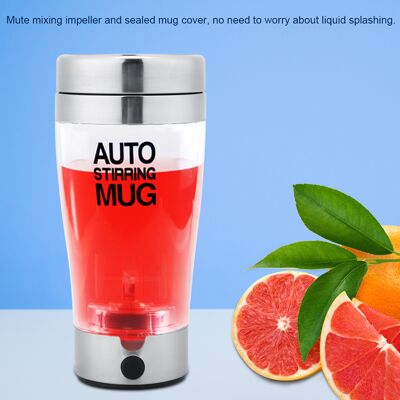 HEAT Elektrischer 400-ml-edelstahlbecher, Automatischer Mixbecher Für Milch, Saft, Kaffee HEAT Elektrischer 400-ml-edelstahlbecher, Automatischer Mixbecher Für Milch, Saft, Kaffee