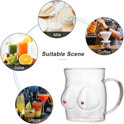 JUTE Glasbecher Mit Henkel Für Den Hausgebrauch (milch, Kaffee, Saft, Frühstück). JUTE Glasbecher Mit Henkel Für Den Hausgebrauch (milch, Kaffee, Saft, Frühstück).