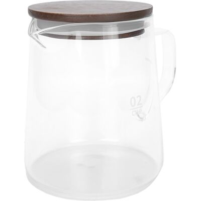 HEAT Kaffeekanne Mit Deckel, Hitzebeständiges Glas, Isolierter Griff, Wasserkocher Für Tee, Milch, Saft (500 Ml) HEAT Kaffeekanne Mit Deckel, Hitzebeständiges Glas, Isolierter Griff, Wasserkocher Für Tee, Milch, Saft (500 Ml)