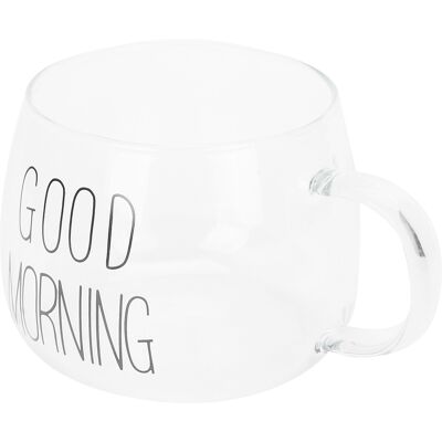 HEAT Kaffeetasse Aus Transparentem Borosilikatglas Mit Henkel, Geeignet Für Milchtee, Cocktails Und Andere Getränke, Schwarzes Etikett HEAT Kaffeetasse Aus Transparentem Borosilikatglas Mit Henkel, Geeignet Für Milchtee, Cocktails Und Andere Getränke, Schwarzes Etikett