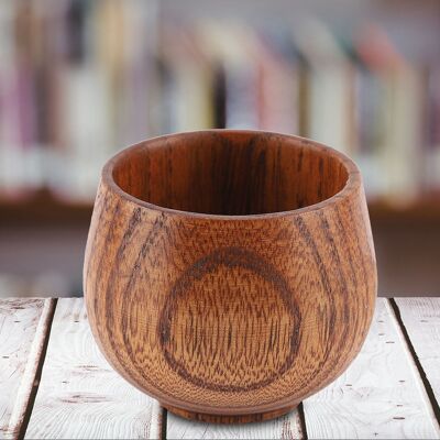 HEAT Handgefertigter Becher Aus Naturholz, Naturbelassene Holzfarbe, Handgefertigter Becher Für Kaffee, Tee, Bier, Saft, Milch, Modell Nr. 2 HEAT Handgefertigter Becher Aus Naturholz, Naturbelassene Holzfarbe, Handgefertigter Becher Für Kaffee, Tee, Bier, Saft, Milch, Modell Nr. 2