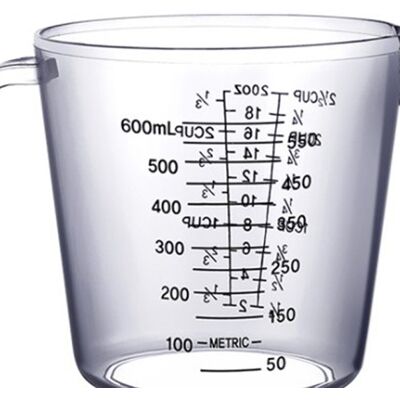 HEAT Messbecher Aus Kunststoff, 600 Ml, Großer Messbecher, Messkrüge, Messgläser Für Kaltes Wasser, Eistee, Saft, Bier Und Milch HEAT Messbecher Aus Kunststoff, 600 Ml, Großer Messbecher, Messkrüge, Messgläser Für Kaltes Wasser, Eistee, Saft, Bier Und Milch