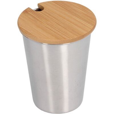 HEAT 350 Ml Tragbarer, Einwandiger Edelstahlbecher Mit Deckel, Stapelbar, Für Kaffee, Bier Und Milch, Edelstahlfarbe HEAT 350 Ml Tragbarer, Einwandiger Edelstahlbecher Mit Deckel, Stapelbar, Für Kaffee, Bier Und Milch, Edelstahlfarbe