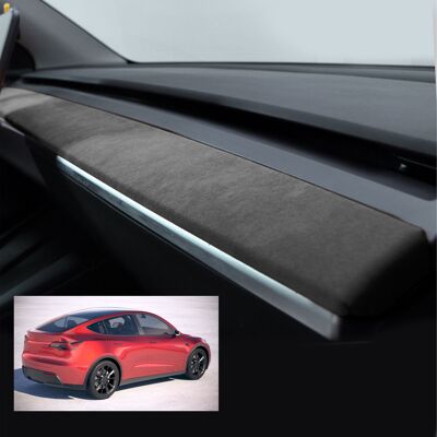 JUTE (t04) Alcantara-armaturenbrettverkleidung Für Tesla Model 3/y 2019–2023, Schwarz JUTE (t04) Alcantara-armaturenbrettverkleidung Für Tesla Model 3/y 2019–2023, Schwarz