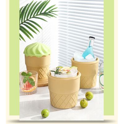 JUTE Eisbehälter Aus Silikon Für Eiscreme, Getränke, Champagner, Rotwein Und Bier Kreativer Eiswürfelbereiter Für Den Außenbereich Weinkühler Grün. JUTE Eisbehälter Aus Silikon Für Eiscreme, Getränke, Champagner, Rotwein Und Bier Kreativer Eiswürfelbereiter Für Den Außenbereich Weinkühler Grün.