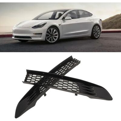 JUTE Segmentierter Frontstoßstangengrill In Mattschwarz Für Tesla Model 3 2017-2023 JUTE Segmentierter Frontstoßstangengrill In Mattschwarz Für Tesla Model 3 2017-2023
