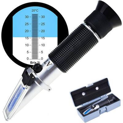 Minkurow Zuckergehalt Refraktometer, 0-32 Brix Refraktometer Wein Refraktometer Zur Messung Des Zuckergehalts Mit Atc Handrefraktometer Für Winzer Wein Bier Obst Etc. Minkurow Zuckergehalt Refraktometer, 0-32 Brix Refraktometer Wein Refraktometer Zur Messung Des Zuckergehalts Mit Atc Handrefraktometer Für Winzer Wein Bier Obst Etc.