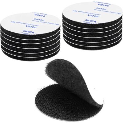 OEM Extra Starke, Doppelseitige Selbstklebepads – 12 Wiederverwendbare, Runde Klebestreifen (schwarz), 5 Cm Durchmesser, Für Verschiedene Anwendungen OEM Extra Starke, Doppelseitige Selbstklebepads – 12 Wiederverwendbare, Runde Klebestreifen (schwarz), 5 Cm Durchmesser, Für Verschiedene Anwendungen