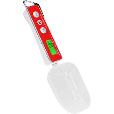 HEAT Digitale Löffelwaage, Tragbar, Aus Edelstahl, Für Den Haushalt, Zum Backen, Für Mehl, Tee Und Gewürze, 500 G/0,1 G, Rot HEAT Digitale Löffelwaage, Tragbar, Aus Edelstahl, Für Den Haushalt, Zum Backen, Für Mehl, Tee Und Gewürze, 500 G/0,1 G, Rot