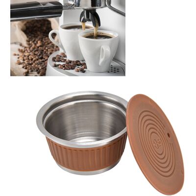 JUTE Nachfüllbarer Edelstahl-filterbecher, Kompatibel Mit Nestlé Dolce Gusto Kaffeekapseln (kaffeefarben) JUTE Nachfüllbarer Edelstahl-filterbecher, Kompatibel Mit Nestlé Dolce Gusto Kaffeekapseln (kaffeefarben)