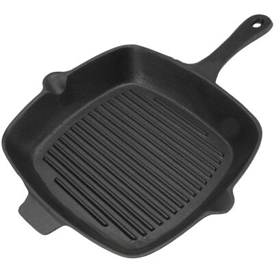 HEAT Große Gusseiserne Grillpfanne, Ideal Für Fleisch, Fisch, Steaks Und Gemüse. HEAT Große Gusseiserne Grillpfanne, Ideal Für Fleisch, Fisch, Steaks Und Gemüse.