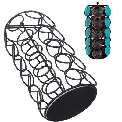 JUTE Dolce Gusto Kapselhalter Für 35 Schwarze Kaffeekapseln, Drehbarer Präsentationsständer Und Aufbewahrungsregal JUTE Dolce Gusto Kapselhalter Für 35 Schwarze Kaffeekapseln, Drehbarer Präsentationsständer Und Aufbewahrungsregal