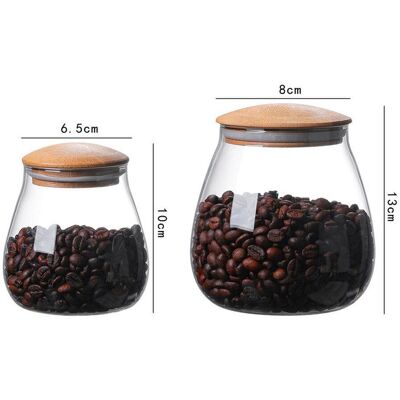 HEAT Glasgefäß Mit Holzdeckel, Transparentes Aufbewahrungsglas Für Reis, Bohnen, Marmeladen, Kekse Und Süßigkeiten, Ideal Für Die Küche. HEAT Glasgefäß Mit Holzdeckel, Transparentes Aufbewahrungsglas Für Reis, Bohnen, Marmeladen, Kekse Und Süßigkeiten, Ideal Für Die Küche.