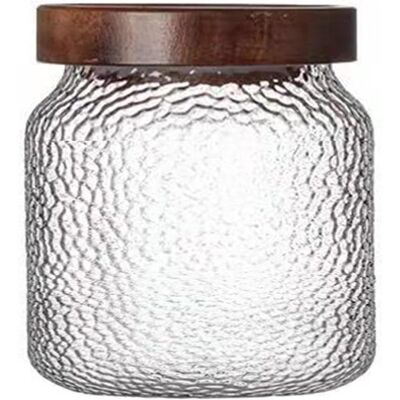 OEM Vorratsglas Aus Glas Mit Holzdeckel, Lebensmittelbehälter Mit Holzdeckel Für Lebensmittel, Kaffeebohnen, Getreide (400 Ml) OEM Vorratsglas Aus Glas Mit Holzdeckel, Lebensmittelbehälter Mit Holzdeckel Für Lebensmittel, Kaffeebohnen, Getreide (400 Ml)