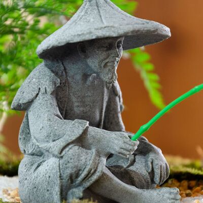 JUTE Dekorative Wasserfigur, Die Einen Fischerfelsen In Jiang Taigong Darstellt, Mit Fließendem Wasser, Für Ein Ökologisches Aquarium, Miniatur-fischerlandschaft. JUTE Dekorative Wasserfigur, Die Einen Fischerfelsen In Jiang Taigong Darstellt, Mit Fließendem Wasser, Für Ein Ökologisches Aquarium, Miniatur-fischerlandschaft.