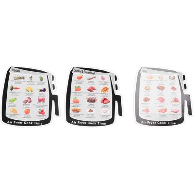 HEAT Set Mit 3 Küchenmagneten, Kochanleitung Für Tiefkühlkost (gemüse, Fleisch, Fisch), Garzeit-referenz HEAT Set Mit 3 Küchenmagneten, Kochanleitung Für Tiefkühlkost (gemüse, Fleisch, Fisch), Garzeit-referenz