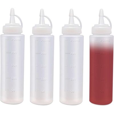 OEM 4er-pack Quetschflaschen 250 Ml Kunststoff-quetschflaschen Mit Verschluss Für Soßen Quetschflaschen Für Gewürze Und Ketchup Für Soßen Grillgut Öl Glas OEM 4er-pack Quetschflaschen 250 Ml Kunststoff-quetschflaschen Mit Verschluss Für Soßen Quetschflaschen Für Gewürze Und Ketchup Für Soßen Grillgut Öl Glas