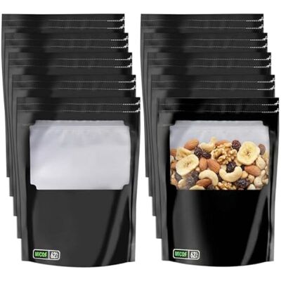 OEM 10 Stück 100-g-feuchtigkeitsregulierende Lebensmittelbeutel, Luftdichte Beutel Mit Sichtfenster, Wiederverschließbare Plastikbeutel Mit Zip-verschluss, Für Vanille, Tee, Süßigkeiten OEM 10 Stück 100-g-feuchtigkeitsregulierende Lebensmittelbeutel, Luftdichte Beutel Mit Sichtfenster, Wiederverschließbare Plastikbeutel Mit Zip-verschluss, Für Vanille, Tee, Süßigkeiten