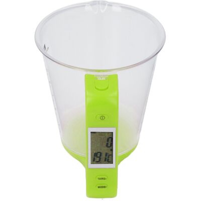 HEAT Tragbarer Küchenmessbecher (1 Kg) Mit Elektronischer Waage Und Lcd-bildschirm, Grün, Ideal Für Kaffee, Milch Und Gewürze. HEAT Tragbarer Küchenmessbecher (1 Kg) Mit Elektronischer Waage Und Lcd-bildschirm, Grün, Ideal Für Kaffee, Milch Und Gewürze.