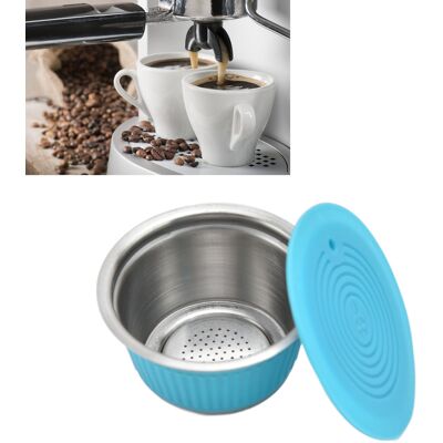 JUTE Nachfüllbarer Edelstahl-filterbecher, Kompatibel Mit Nestlé Dolce Gusto Kaffeekapseln (blau) JUTE Nachfüllbarer Edelstahl-filterbecher, Kompatibel Mit Nestlé Dolce Gusto Kaffeekapseln (blau)