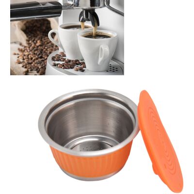 JUTE Nachfüllbarer Edelstahl-filterbecher, Kompatibel Mit Nestlé Dolce Gusto Kaffeekapseln (orange) JUTE Nachfüllbarer Edelstahl-filterbecher, Kompatibel Mit Nestlé Dolce Gusto Kaffeekapseln (orange)