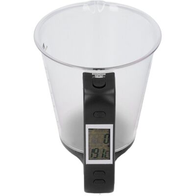 HEAT Tragbarer Küchenmessbecher, 1 Kg, Mit Lcd-bildschirm, Für Kaffee, Milch Und Gewürze (schwarz). HEAT Tragbarer Küchenmessbecher, 1 Kg, Mit Lcd-bildschirm, Für Kaffee, Milch Und Gewürze (schwarz).