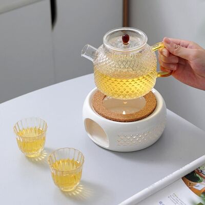 HEAT Teekannenwärmer, Porzellan-kaffeekanne, Teekannenfuß Mit Korkständer, Tee-, Kaffee- Und Wasserwärmer HEAT Teekannenwärmer, Porzellan-kaffeekanne, Teekannenfuß Mit Korkständer, Tee-, Kaffee- Und Wasserwärmer
