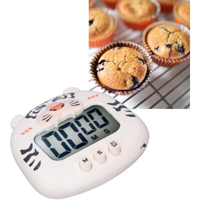 JUTE Elektronischer Timer In Form Eines Cartoon-tieres, Ofentimer, Weißer Tiger JUTE Elektronischer Timer In Form Eines Cartoon-tieres, Ofentimer, Weißer Tiger