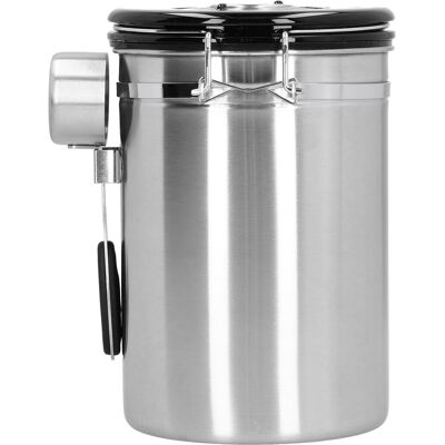 HEAT Kaffeeaufbewahrungsbox Mit Auslassventil, Luftdichter Edelstahlbehälter, Inklusive Löffel, Silberfarben, Auslaufsicherer Aufbewahrungsbehälter Für Kaffeebohnen. HEAT Kaffeeaufbewahrungsbox Mit Auslassventil, Luftdichter Edelstahlbehälter, Inklusive Löffel, Silberfarben, Auslaufsicherer Aufbewahrungsbehälter Für Kaffeebohnen.