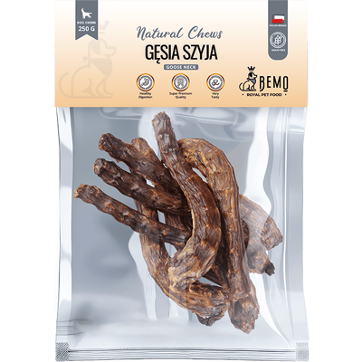 OEM Bemo Gänsehals – Getrocknete Gänseschleimhaut – Natürlicher Hundekausnack 250 G OEM Bemo Gänsehals – Getrocknete Gänseschleimhaut – Natürlicher Hundekausnack 250 G