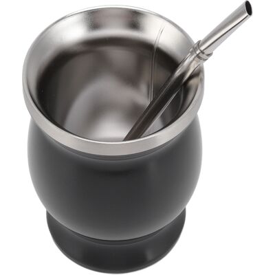 HEAT Natürliches Kalebassen-teeset Mit 230 Ml Fassungsvermögen, Traditioneller Schwarzer Doppelwandiger Wasserbecher, Ideal Für Tee Und Kaffee. HEAT Natürliches Kalebassen-teeset Mit 230 Ml Fassungsvermögen, Traditioneller Schwarzer Doppelwandiger Wasserbecher, Ideal Für Tee Und Kaffee.