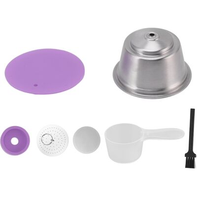HEAT Wiederbefüllbare Edelstahl-kaffeekapseln, Wiederverwendbarer Kaffeefilter Und Pulverdeckel Für Dolce Gusto, Lila HEAT Wiederbefüllbare Edelstahl-kaffeekapseln, Wiederverwendbarer Kaffeefilter Und Pulverdeckel Für Dolce Gusto, Lila