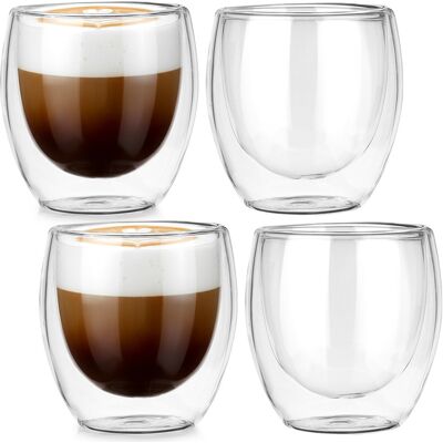 OEM Doppelwandige Thermogläser Für Kaffee Und Tee, 250 Ml, 4 Stück. OEM Doppelwandige Thermogläser Für Kaffee Und Tee, 250 Ml, 4 Stück.