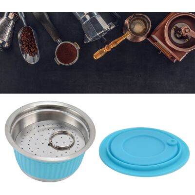 JUTE Nachfüllbarer Edelstahl-filterbecher, Kompatibel Mit Nestlé Dolce Gusto Kaffeekapseln (blau) JUTE Nachfüllbarer Edelstahl-filterbecher, Kompatibel Mit Nestlé Dolce Gusto Kaffeekapseln (blau)