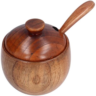 HEAT Aufbewahrungsbox Aus Holz Für Salz Und Gewürze Mit Löffeldeckel, Ideal Für Private Küchen Und Restaurants HEAT Aufbewahrungsbox Aus Holz Für Salz Und Gewürze Mit Löffeldeckel, Ideal Für Private Küchen Und Restaurants