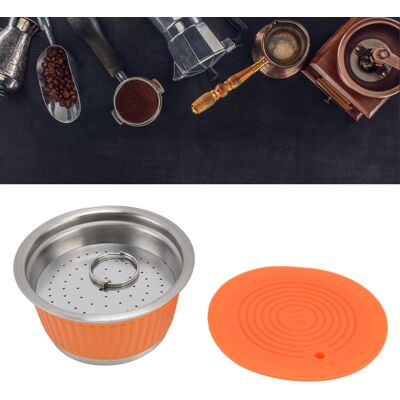 JUTE Nachfüllbarer Edelstahl-filterbecher, Kompatibel Mit Nestlé Dolce Gusto Kaffeekapseln (orange) JUTE Nachfüllbarer Edelstahl-filterbecher, Kompatibel Mit Nestlé Dolce Gusto Kaffeekapseln (orange)