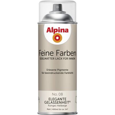 Feine Farben Sprühlack No. 08 Elegante Gelassenheit Hellbeige Edelmatt 400 Ml Sprühlacke - Alpina Feine Farben Sprühlack No. 08 Elegante Gelassenheit Hellbeige Edelmatt 400 Ml Sprühlacke - Alpina