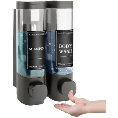 OEM Dailygoods – Wandseifenspender Mit 2 Kammern – Duschgel-/handwaschmittelspender – 300 Ml – Abs – Geeignet Für Bad/küche – Flüssigkeitsspender OEM Dailygoods – Wandseifenspender Mit 2 Kammern – Duschgel-/handwaschmittelspender – 300 Ml – Abs – Geeignet Für Bad/küche – Flüssigkeitsspender