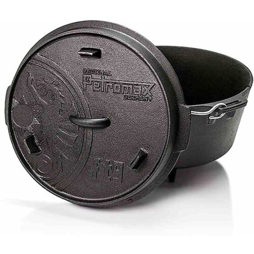 Dutch Oven Petromax Feuertopf Gusseisen Schmortopf ft12 mit Füßen 11,4 Liter