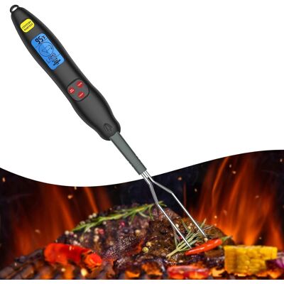 TRIOMPHE Küchenthermometer, Kochthermometer, Fleischthermometer, Grillgabelthermometer Mit Langer Edelstahlsonde, Für Lebensmittel, Grillen, Suppe, Milch TRIOMPHE Küchenthermometer, Kochthermometer, Fleischthermometer, Grillgabelthermometer Mit Langer Edelstahlsonde, Für Lebensmittel, Grillen, Suppe, Milch
